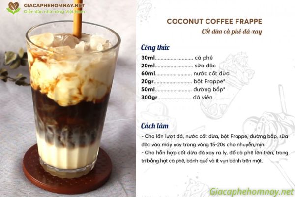 Chi tiết về mẹo pha cà phê cốt dừa