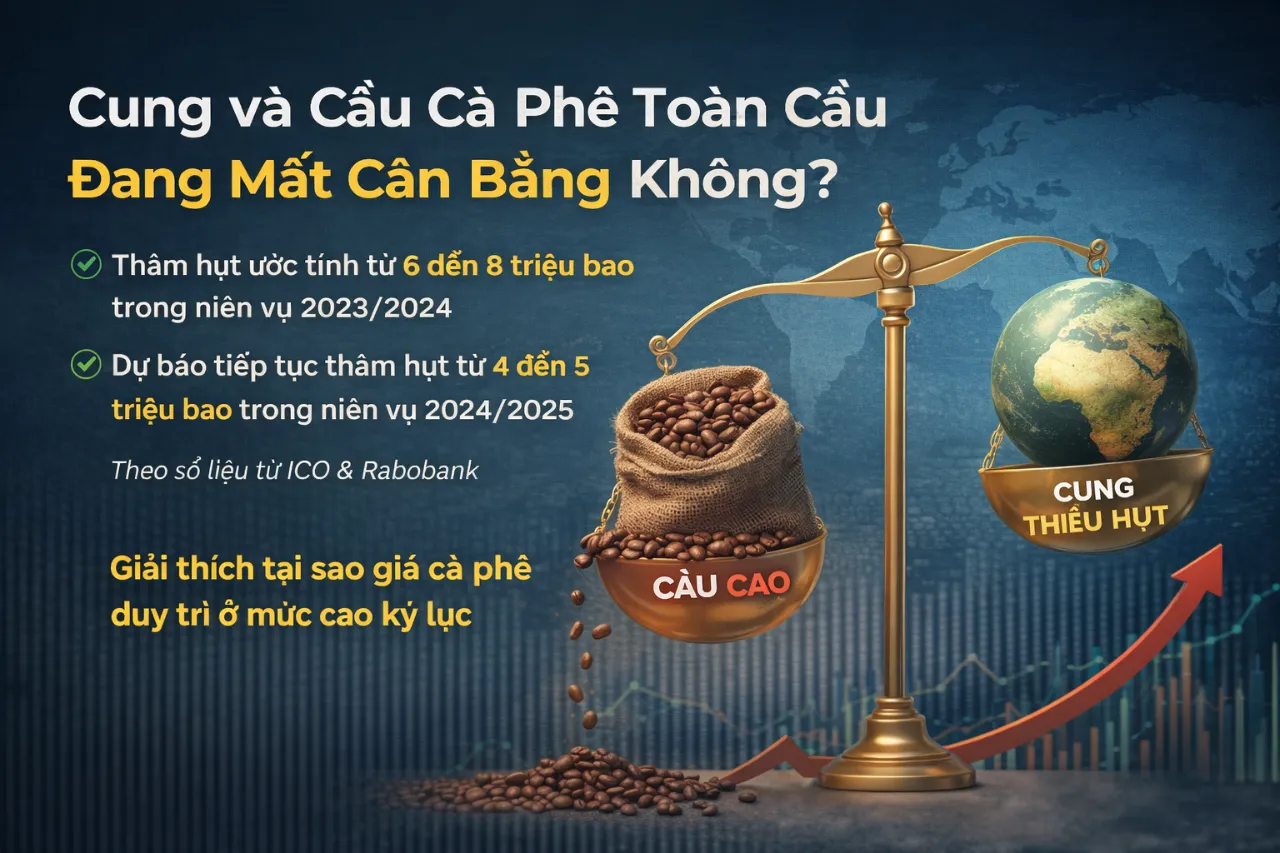Cung và Cầu Cà Phê Toàn Cầu Đang Mất Cân Bằng Không?