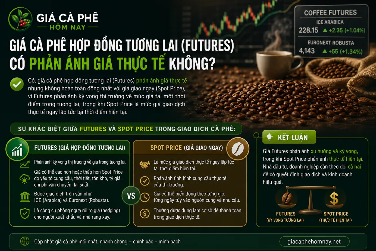 Giá Cà Phê Hợp Đồng Tương Lai (Futures) Có Phản Ánh Giá Thực Tế Không?