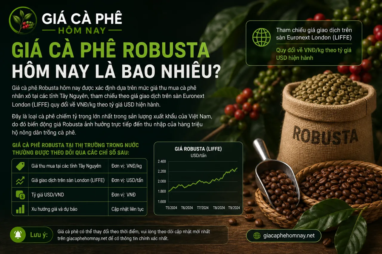 Giá Cà Phê Robusta Hôm Nay Là Bao Nhiêu?