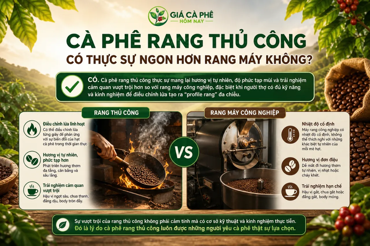 Cà Phê Rang Thủ Công Có Thực Sự Ngon Hơn Rang Máy Không?
