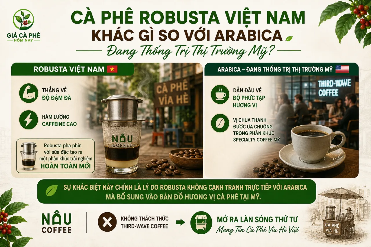 Cà Phê Robusta Việt Nam Khác Gì So Với Arabica Đang Thống Trị Thị Trường Mỹ?
