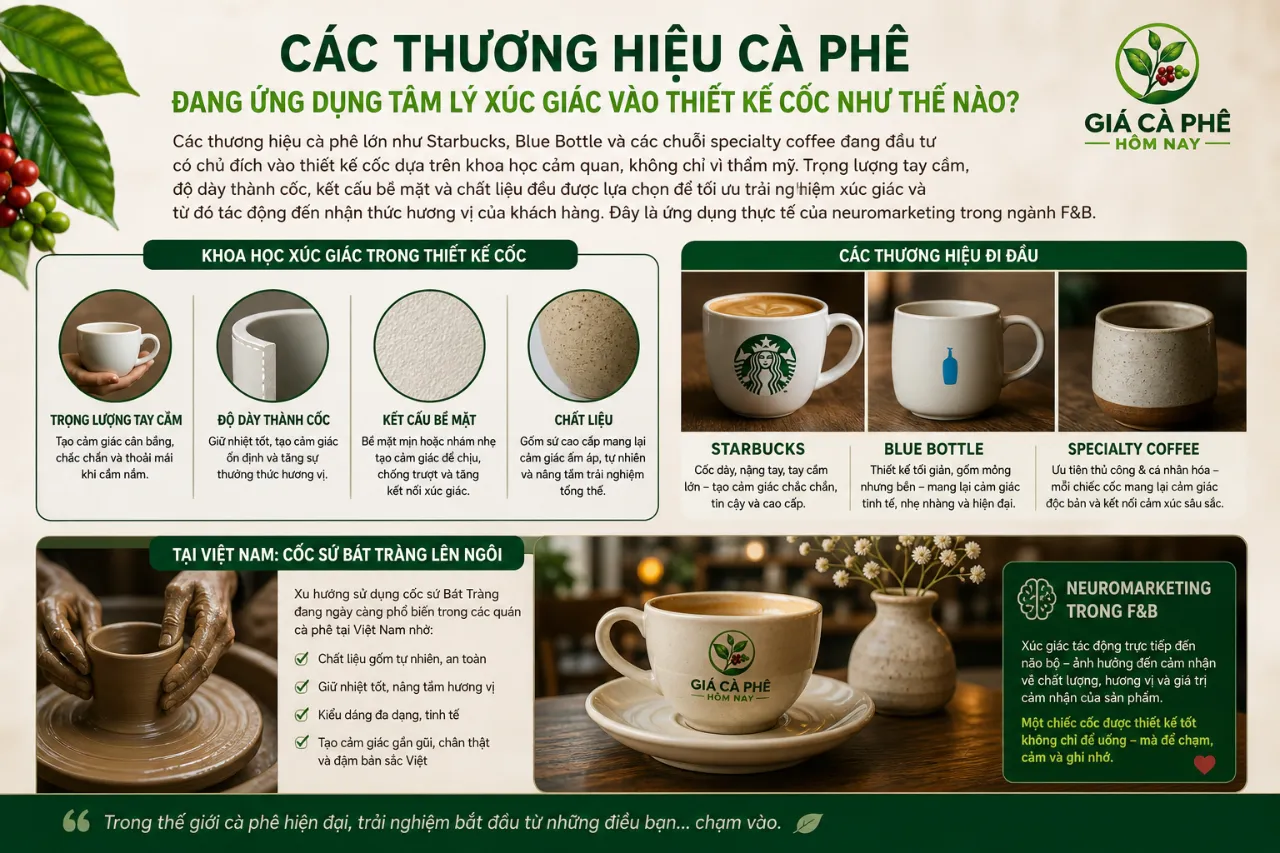 Các Thương Hiệu Cà Phê Đang Ứng Dụng Tâm Lý Xúc Giác Vào Thiết Kế Cốc Như Thế Nào?