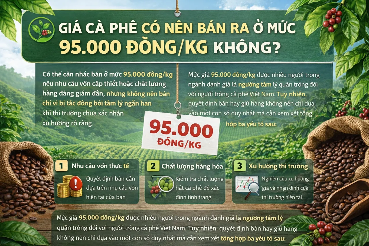 Giá Cà Phê Có Nên Bán Ra Ở Mức 95.000 Đồng/Kg Không?