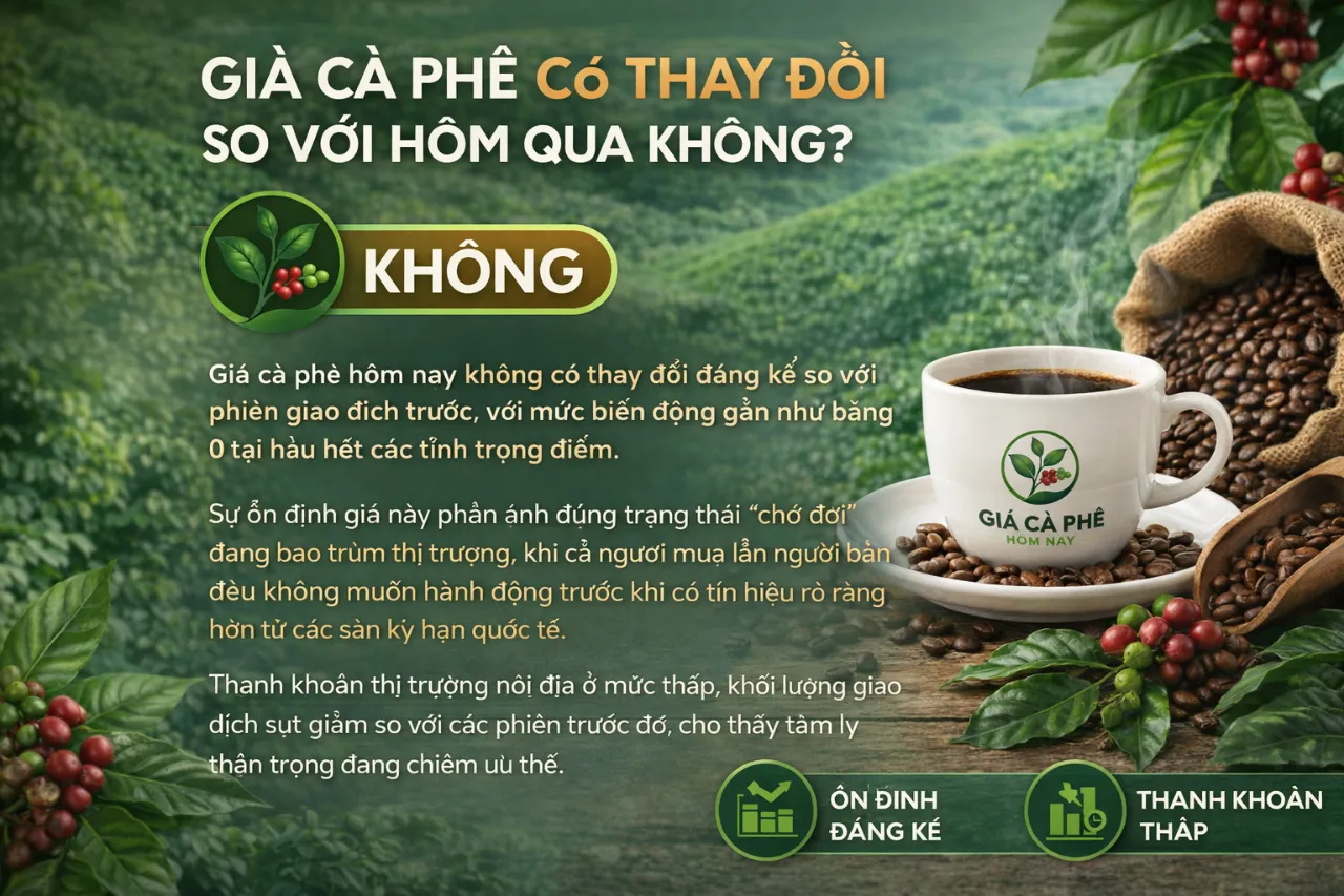 Giá Cà Phê Có Thay Đổi So Với Hôm Qua Không?