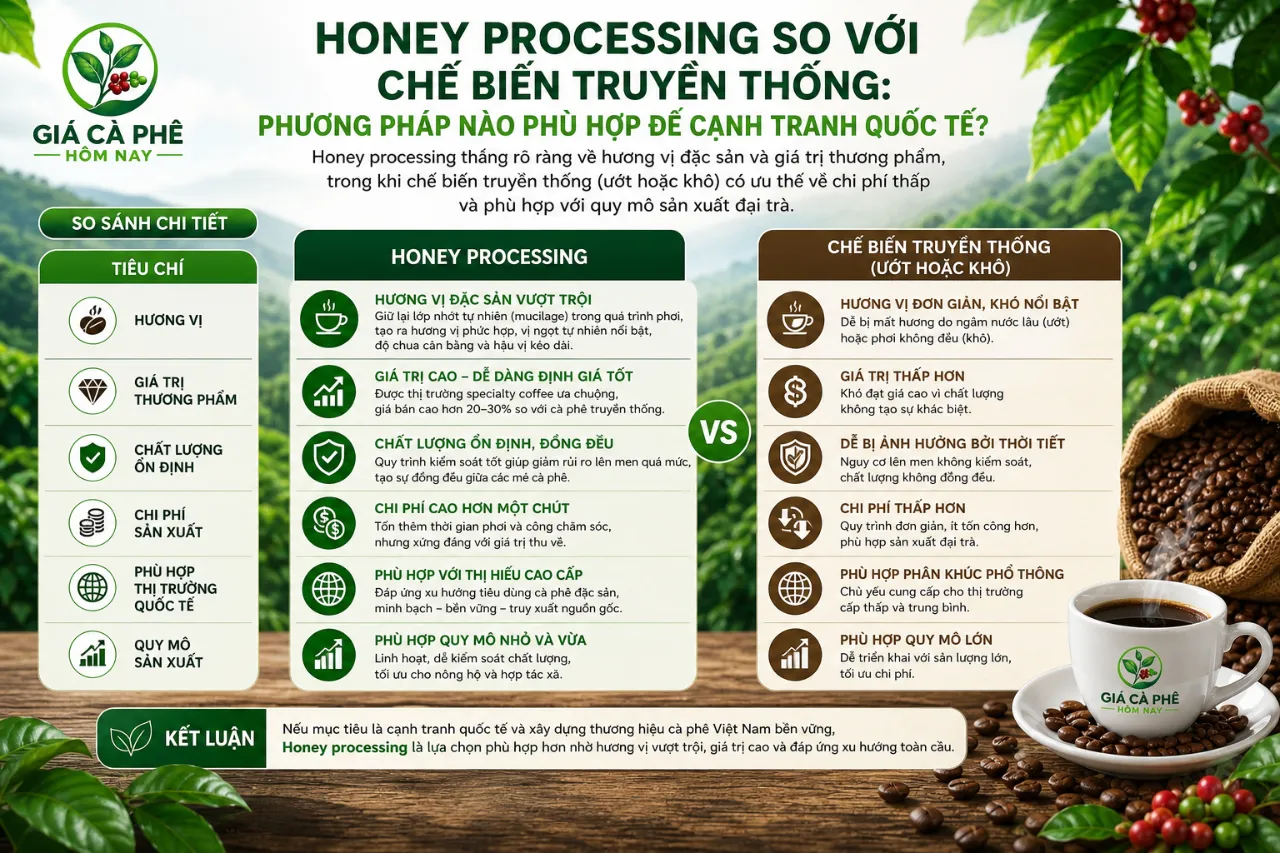 Honey Processing So Với Chế Biến Truyền Thống: Phương Pháp Nào Phù Hợp Để Cạnh Tranh Quốc Tế?