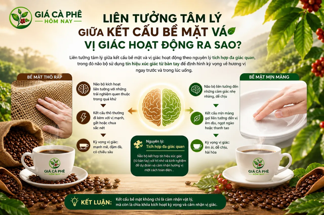 Liên Tưởng Tâm Lý Giữa Kết Cấu Bề Mặt Và Vị Giác Hoạt Động Ra Sao?