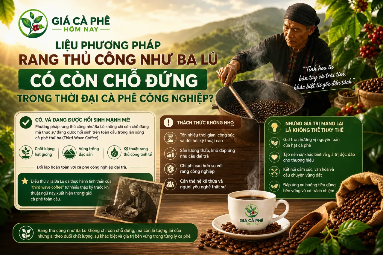 Liệu Phương Pháp Rang Thủ Công Như Ba Lù Có Còn Chỗ Đứng Trong Thời Đại Cà Phê Công Nghiệp?