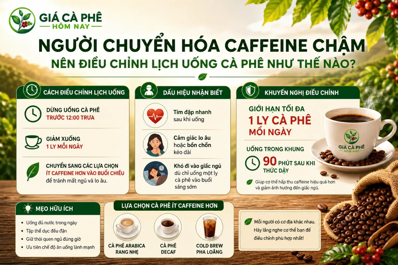 Người Chuyển Hóa Caffeine Chậm Nên Điều Chỉnh Lịch Uống Cà Phê Như Thế Nào?