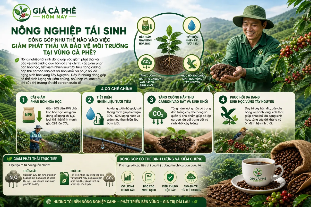 Nông Nghiệp Tái Sinh Đóng Góp Như Thế Nào Vào Việc Giảm Phát Thải và Bảo Vệ Môi Trường Tại Vùng Cà Phê?