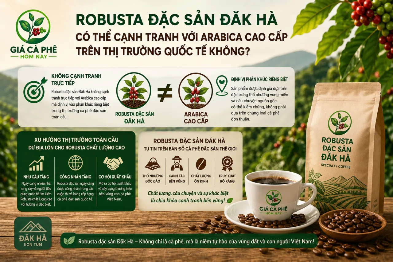 Robusta Đặc Sản Đăk Hà Có Thể Cạnh Tranh Với Arabica Cao Cấp Trên Thị Trường Quốc Tế Không?