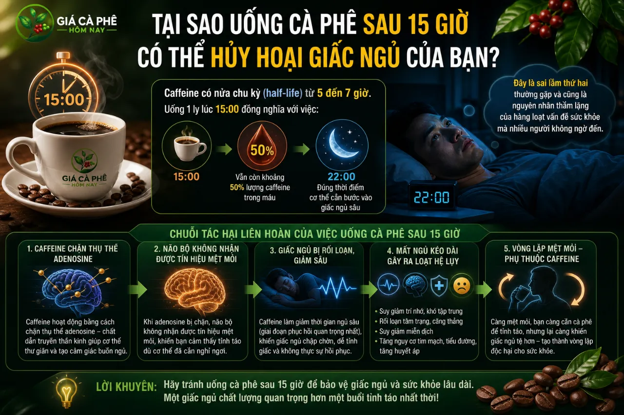 Tại Sao Uống Cà Phê Sau 15 Giờ Có Thể Hủy Hoại Giấc Ngủ Của Bạn?