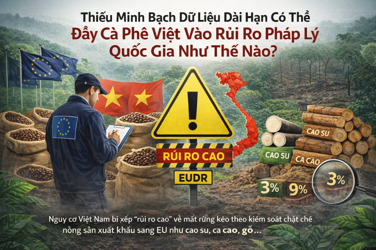 Thiếu Minh Bạch Dữ Liệu Dài Hạn Có Thể Đẩy Cà Phê Việt Vào Rủi Ro Pháp Lý Quốc Gia Như Thế Nào?