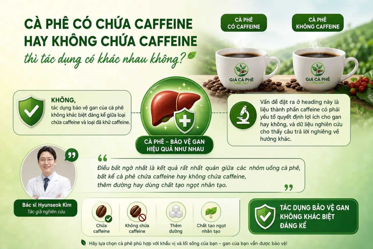 Cà phê có chứa caffeine hay không chứa caffeine thì tác dụng có khác nhau không?