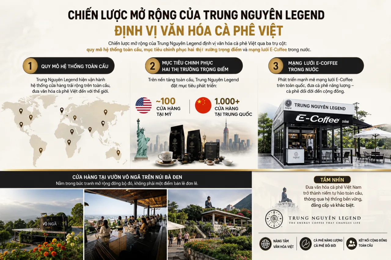 Chiến lược mở rộng của Trung Nguyên Legend trong việc định vị văn hóa cà phê Việt