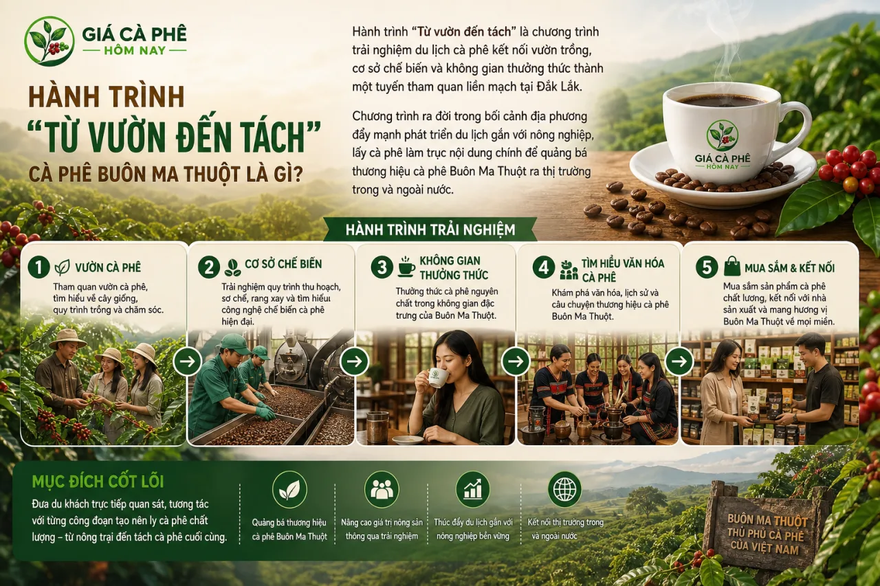 Hành trình "Từ vườn đến tách" cà phê Buôn Ma Thuột