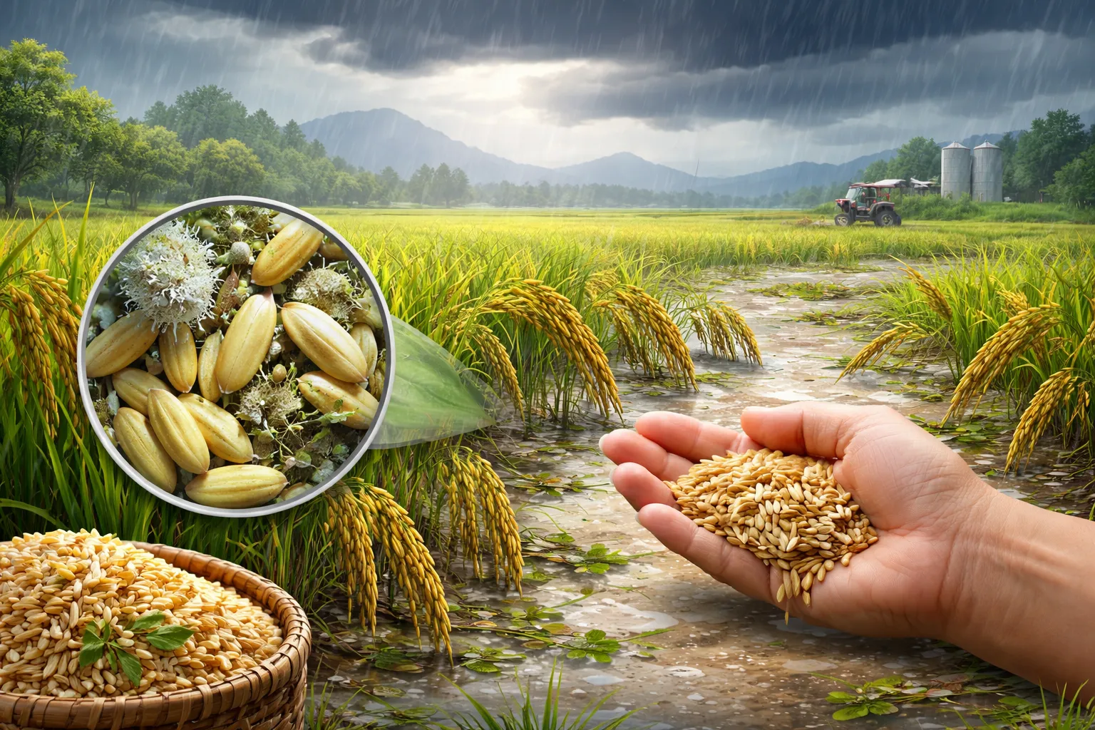 Cơ Chế Thiệt Hại Từ Mưa Lớn Đến Chất Lượng Hạt