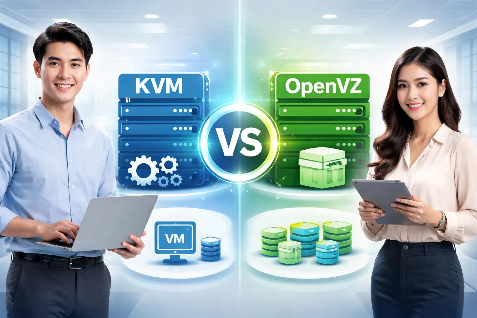 VPS KVM Và VPS OpenVZ Khác Nhau Như Thế Nào?