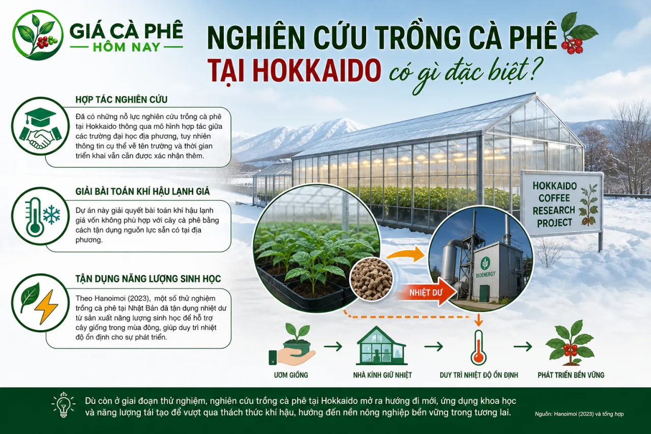 Nghiên cứu trồng cà phê tại Hokkaido có gì đặc biệt? Nghiên cứu trồng cà phê tại Hokkaido có gì đặc biệt?